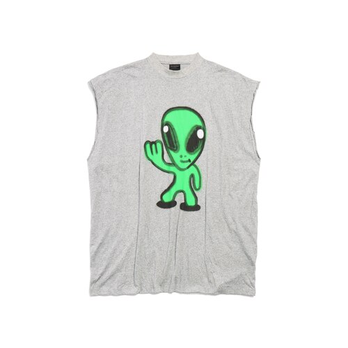 hi there + dripley sleeveless t-shirt