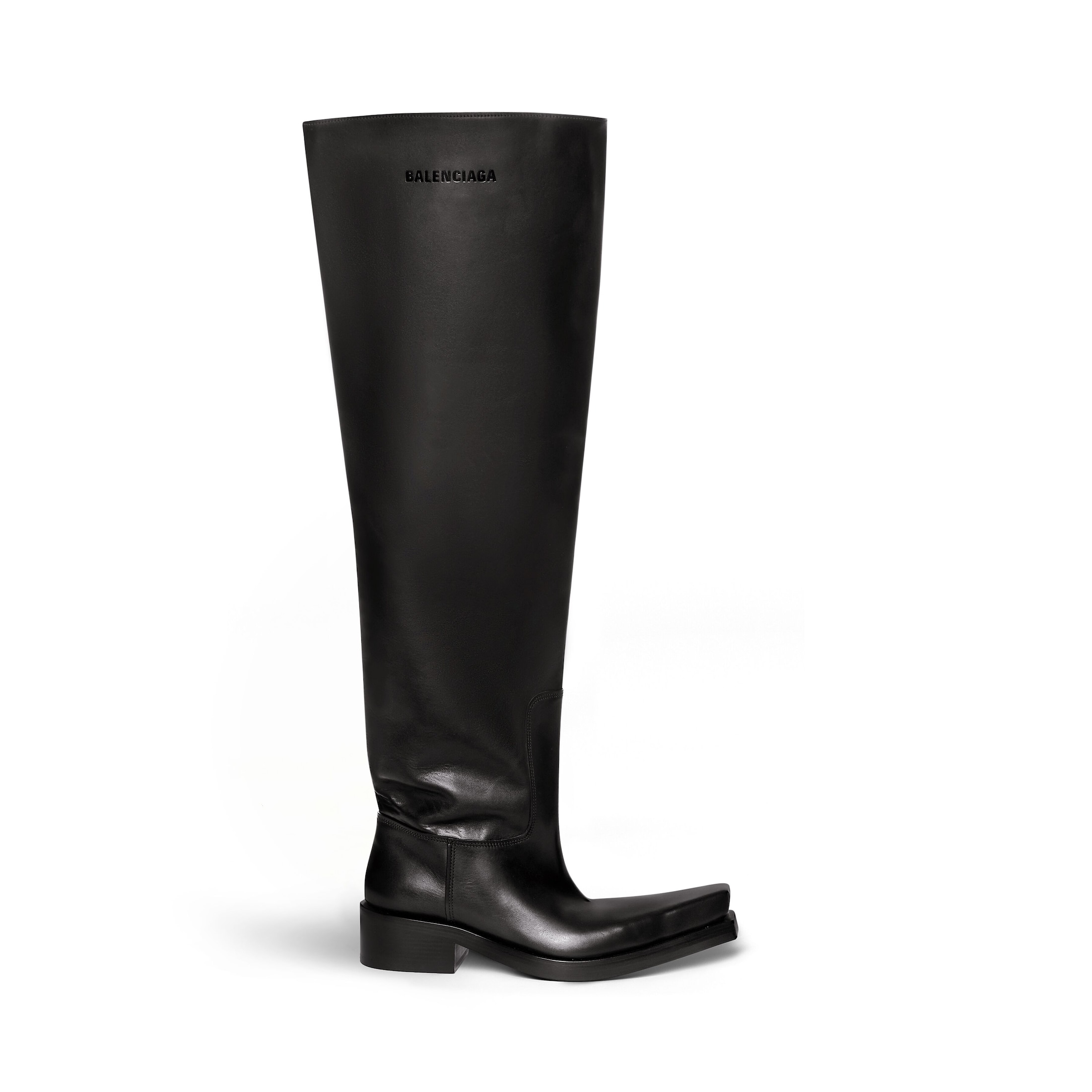 Balenciaga Santiago Over-The-Knee Boot - Black - Man - 43 - Calfskin