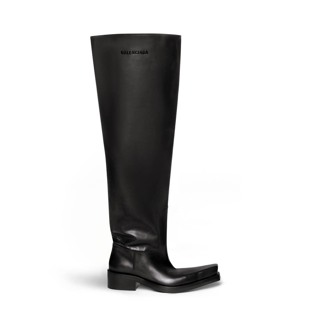 Strike leather boots Balenciaga Black size 45 EU in Leather  25670558