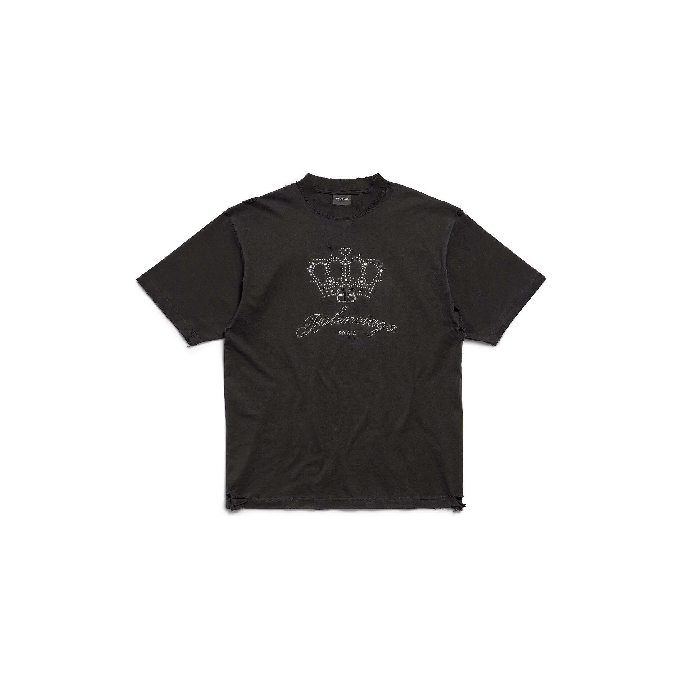 Balenciaga BB Motel T-Shirt Medium Fit - Black - Unisex - L - Cotton