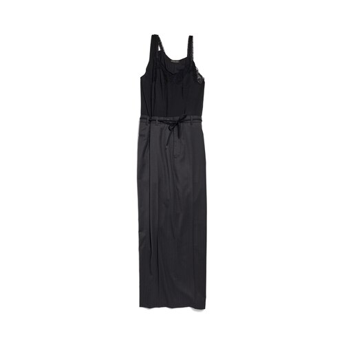 patched slip dress