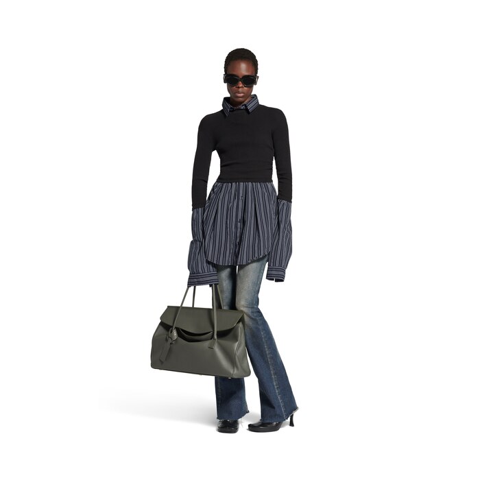 プリン　BALENCIAGA グレー Vネック セーター S プリン様専用 BALENCIAGA グレー Vネック セーター S