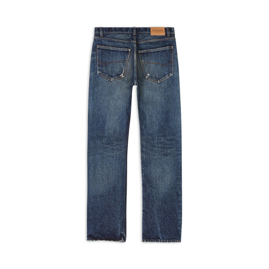 Indigo Blue Monogram Patch Jeans - Ready to Wear