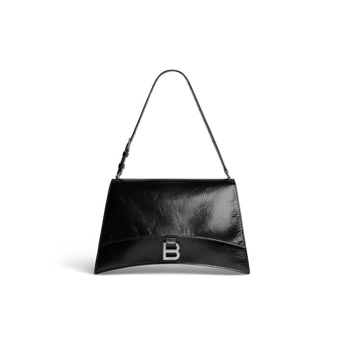 BALENCIAGA Hour glass XS bag in leather with B monogram  Black   Balenciaga mini bag 592833 1QJ4M online on GIGLIOCOM