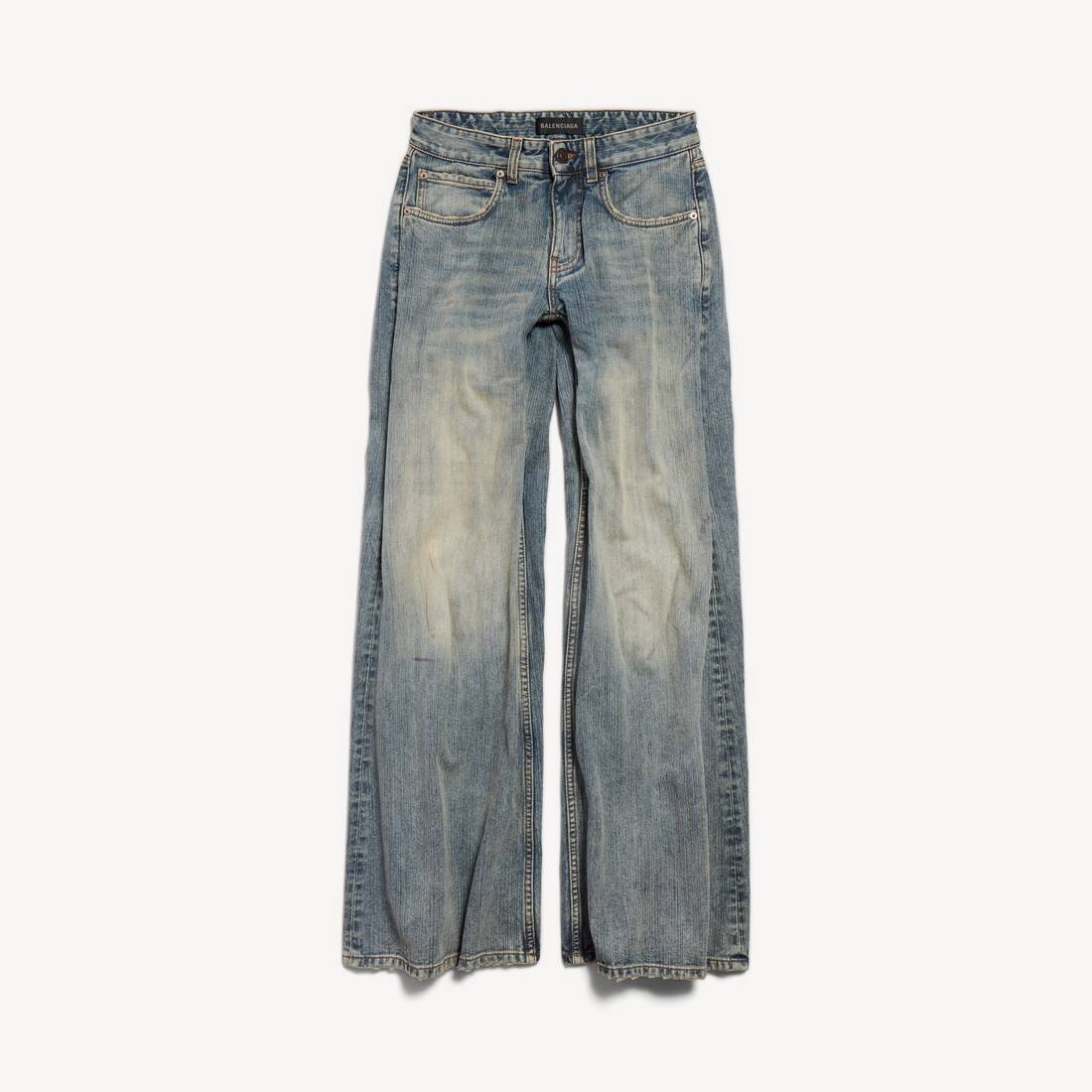 Pantalón De Talle Bajo Baggy para Mujer en Azul Balenciaga ES