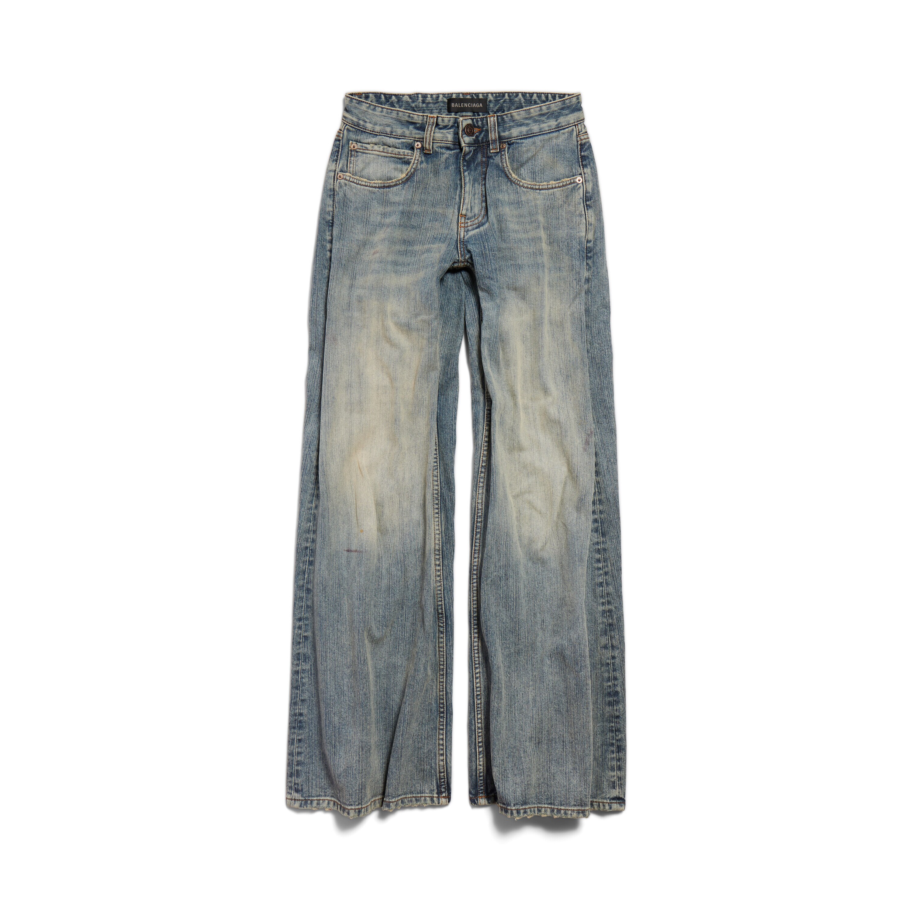 Women's Low Waist Baggy Pants in Blue