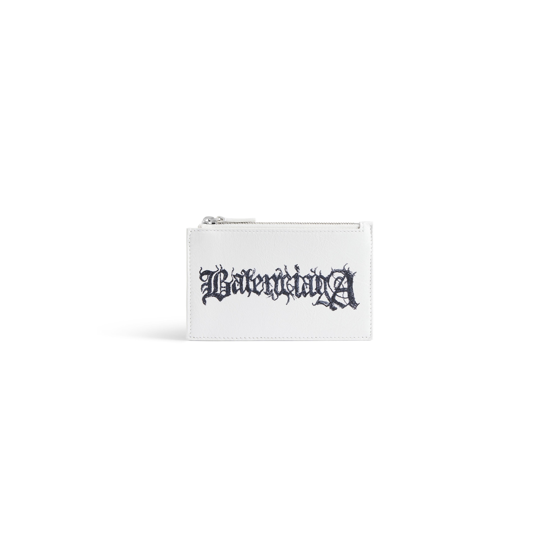 Balenciaga Cash Large Long Coin And Card Holder DIY Metal - White - Man - Lambskin