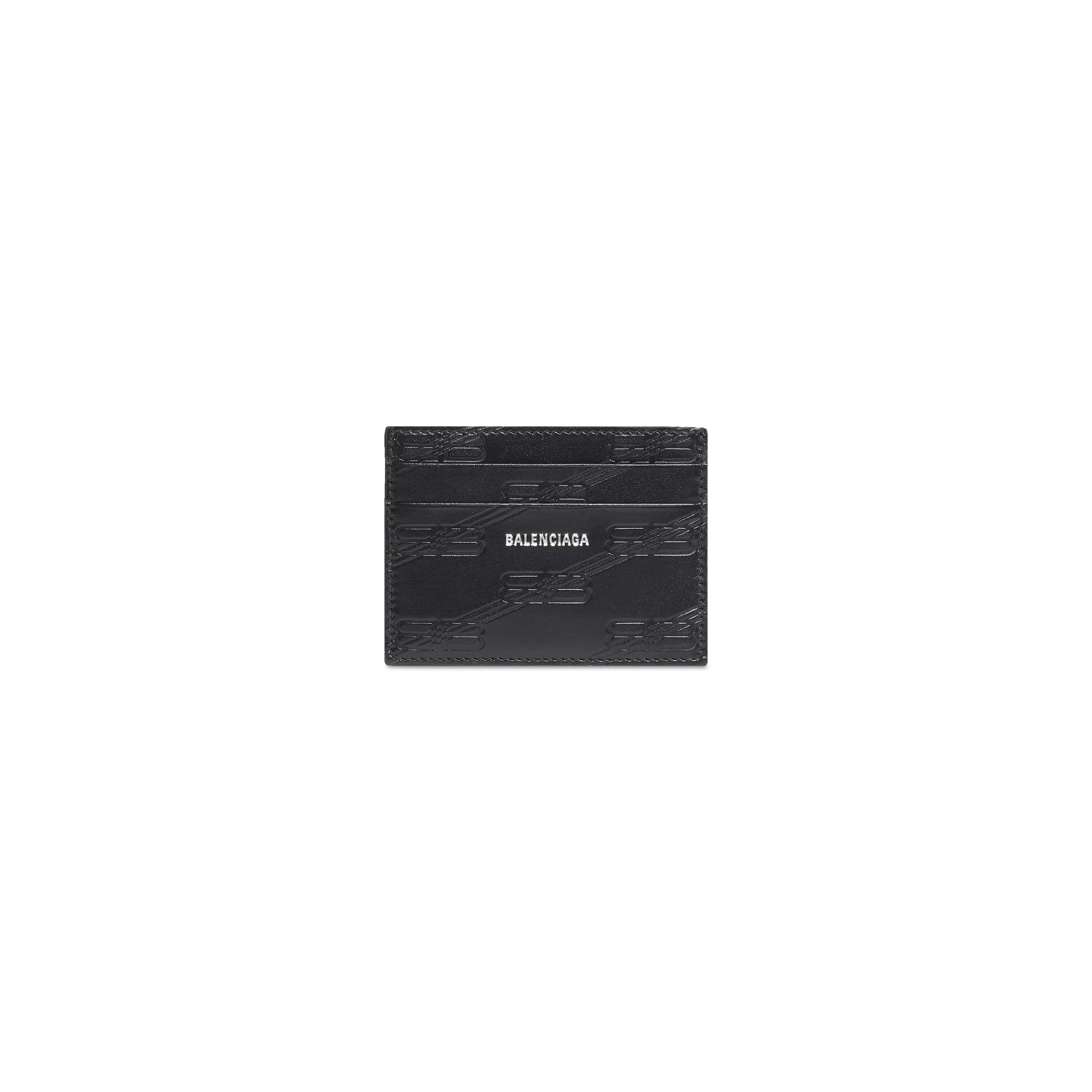 ブラック の メンズ Embossed Monogram カードケース Boxカーフスキン 