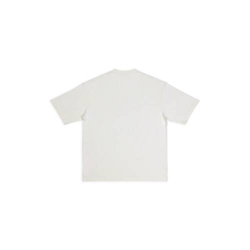 College T-shirt Medium Fit in White | Balenciaga US