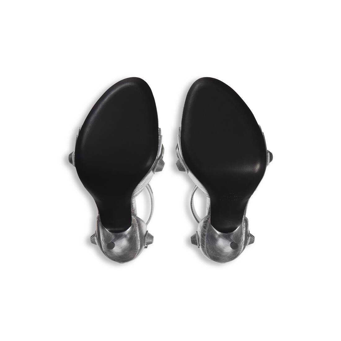 Women's Cagole 110mm Sandal Metallized in Silver | Balenciaga US