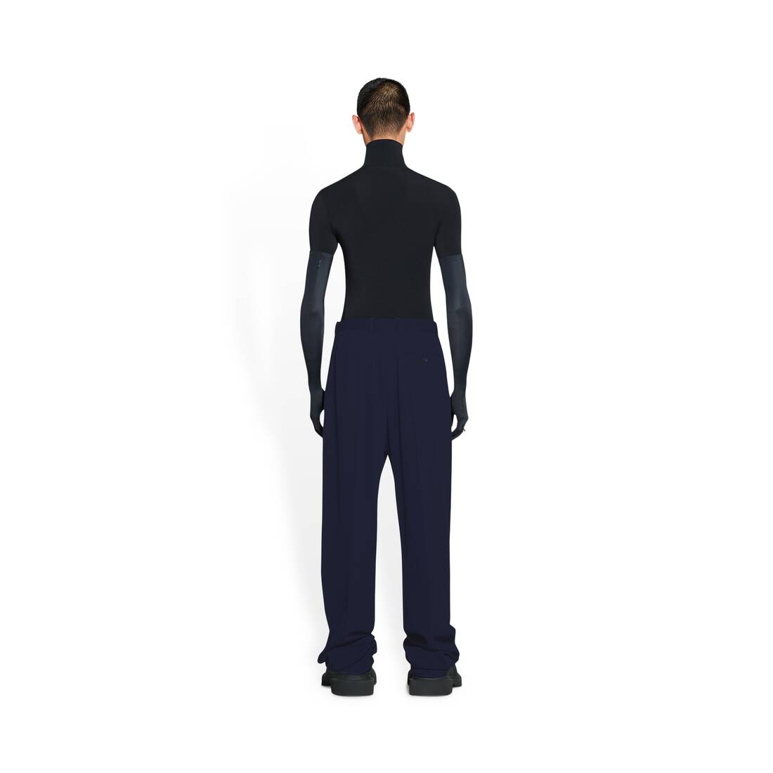Men's Large Fit Tailored Pants in Navy Blue