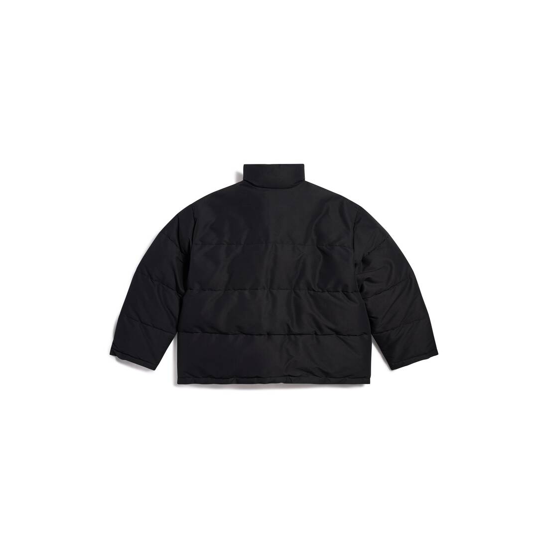 Balenciaga All-Over Logo Print Puffer Jacket - Black