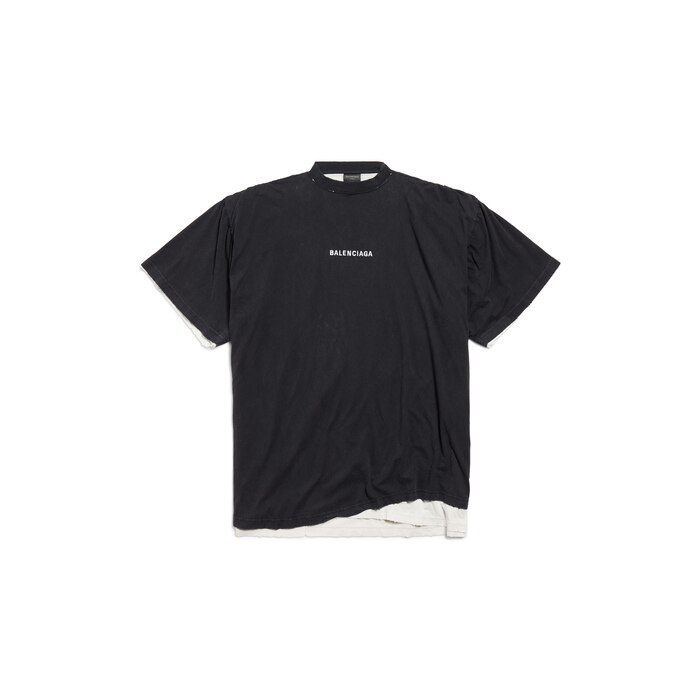 balenciaga back ダブル tシャツ
