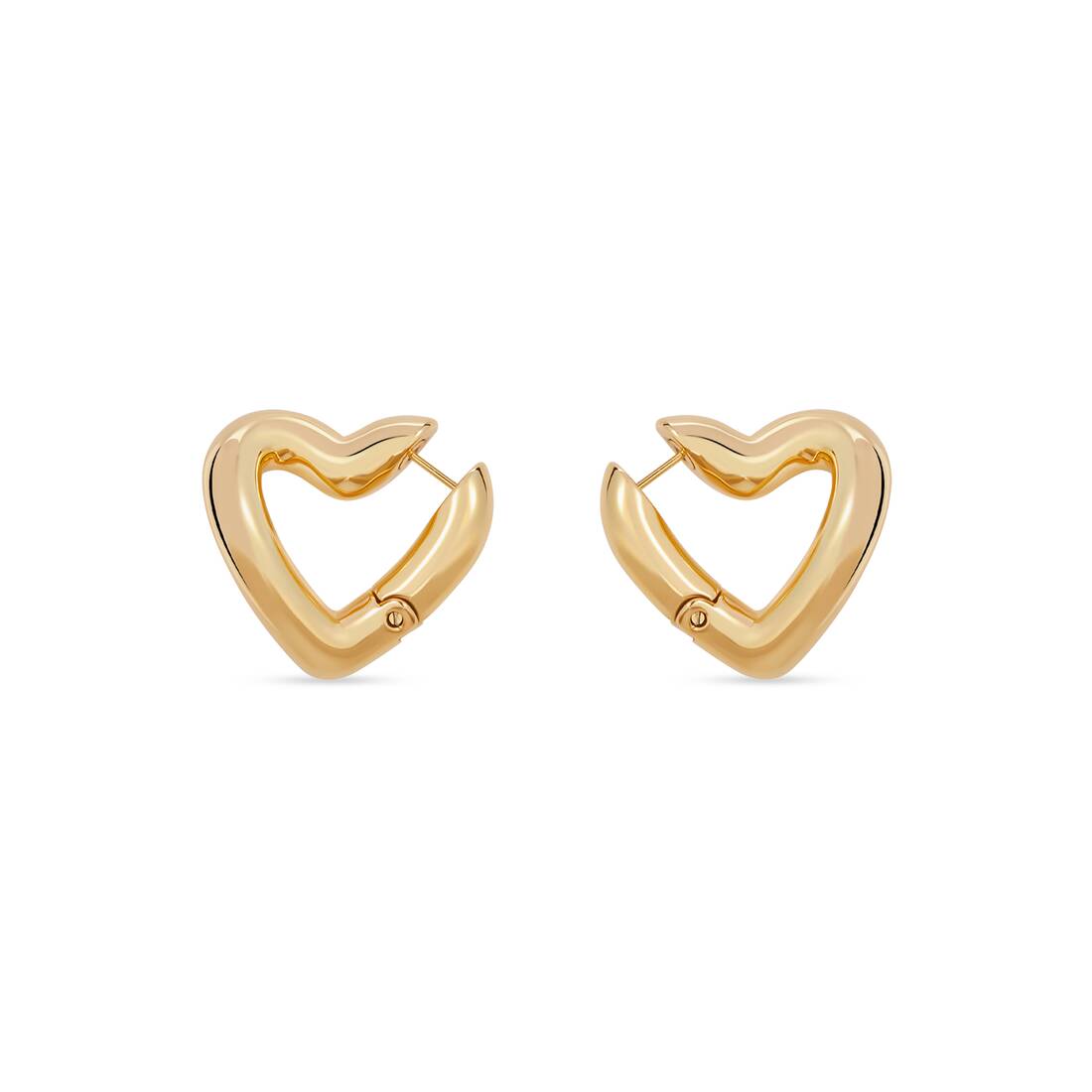 Women's Loop Heart Earrings in Gold