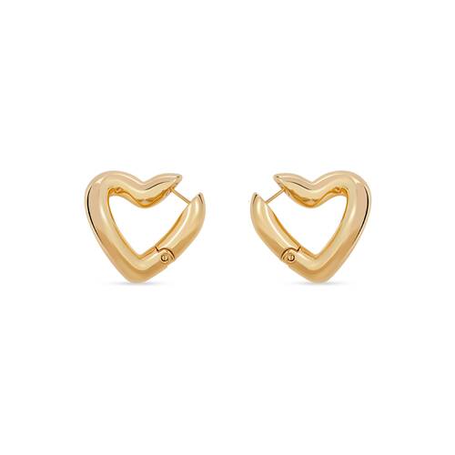Women's Loop Heart Earrings in Gold | Balenciaga US