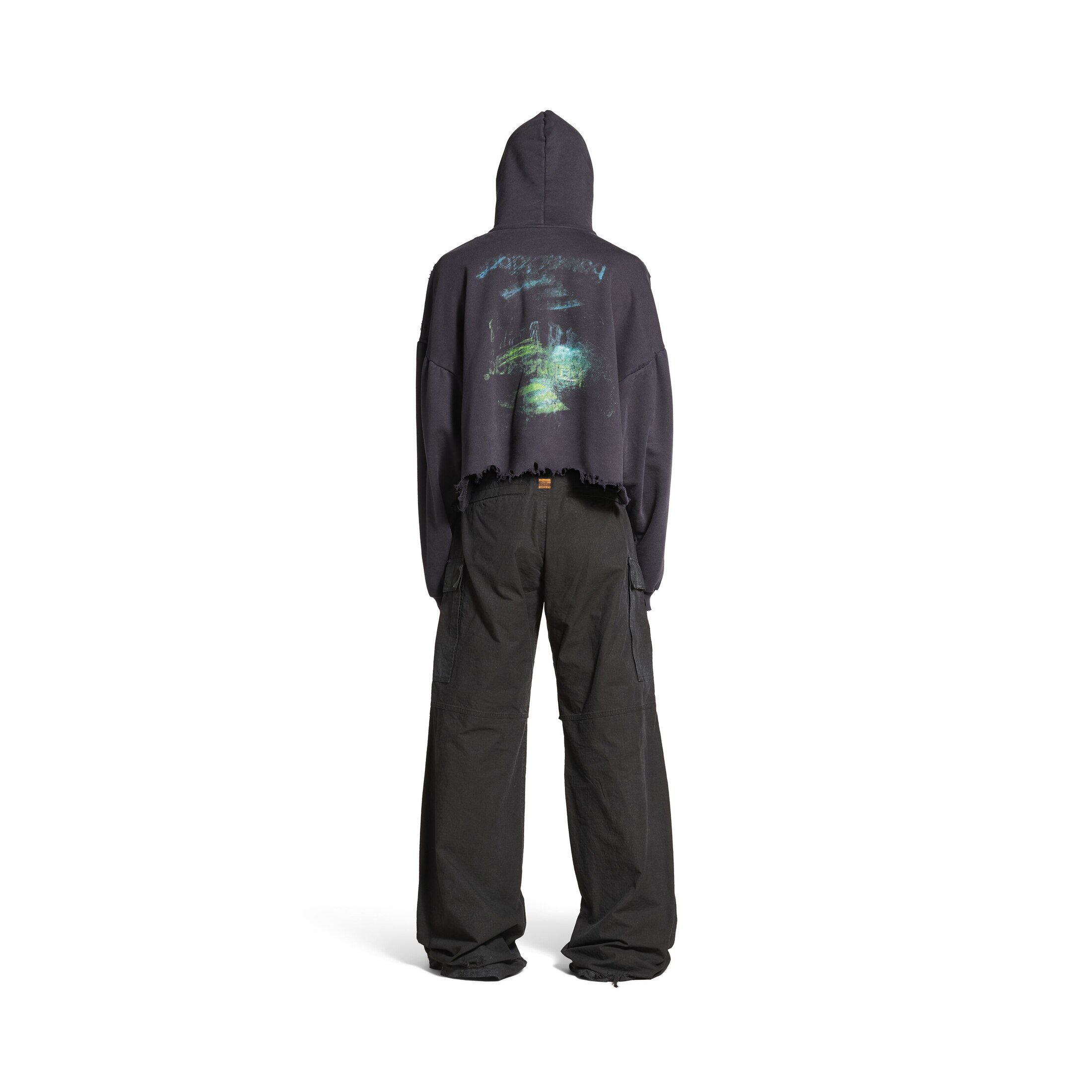 diy imprint cropped hoodie