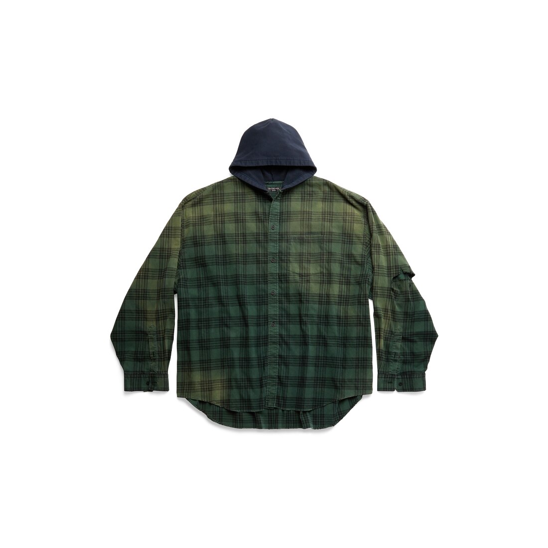 Balenciaga Hooded Shirt Oversized in Green