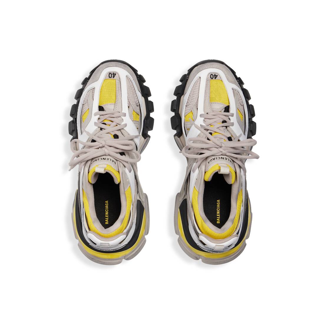 Men's Track Sneaker in Yellow/white/beige/grey/black