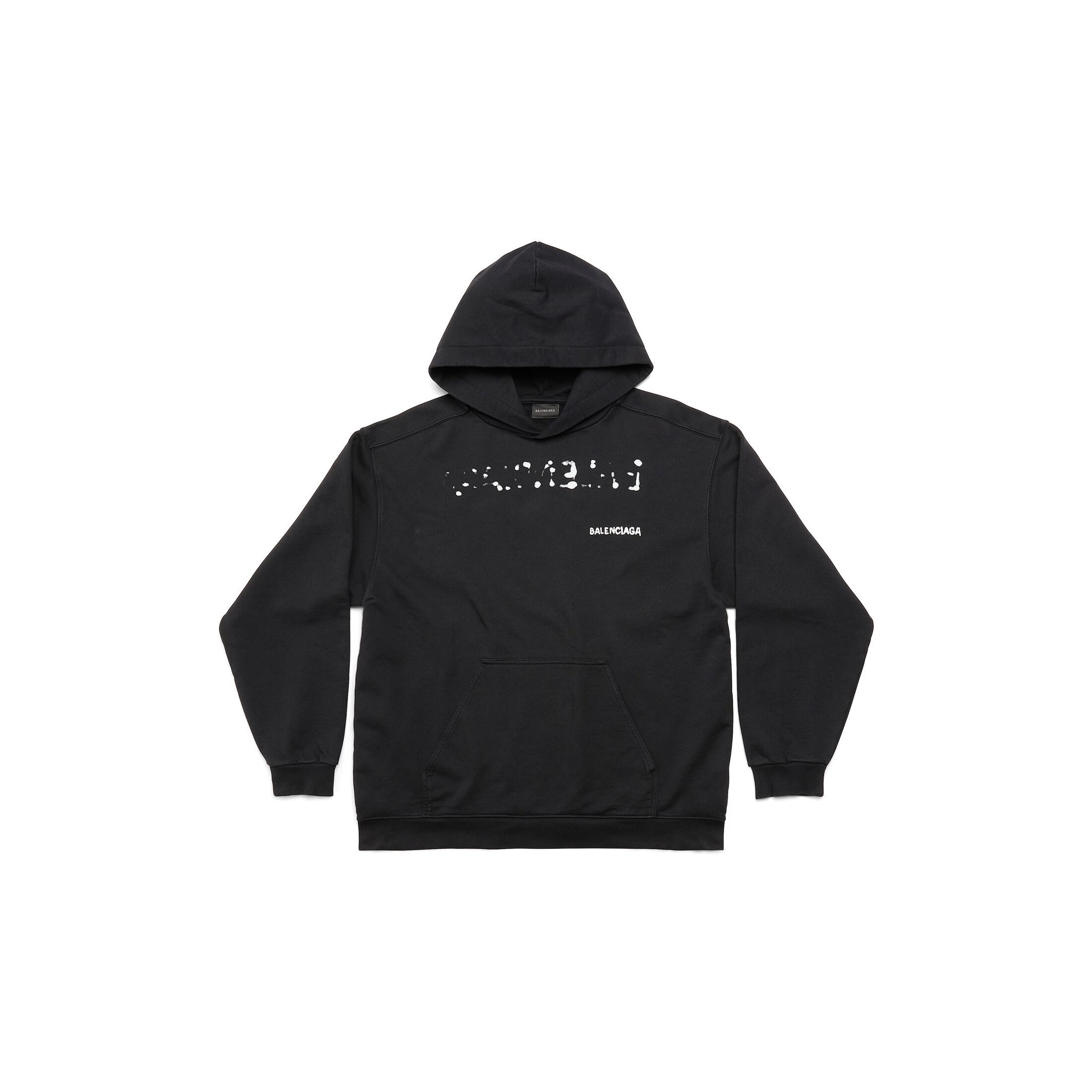 Hand-Drawn Balenciaga Hoodie Medium Fit - Black - Men's - - Cotton