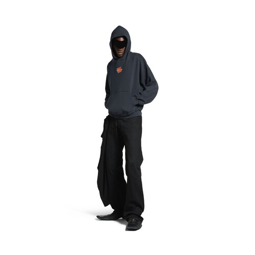 taped balenciaga back hoodie中号版型连帽卫衣