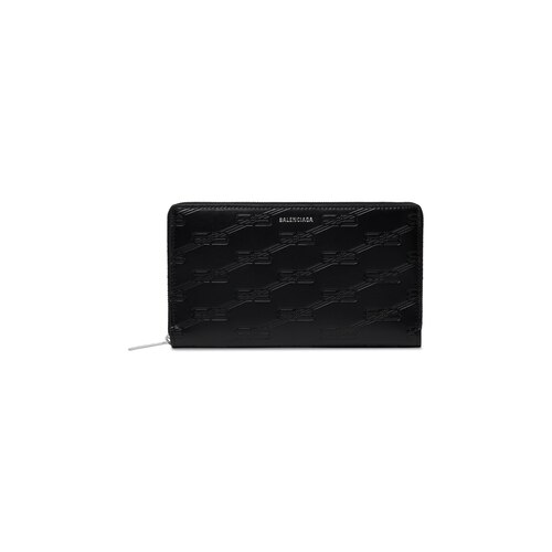embossed monogram continental zip wallet box