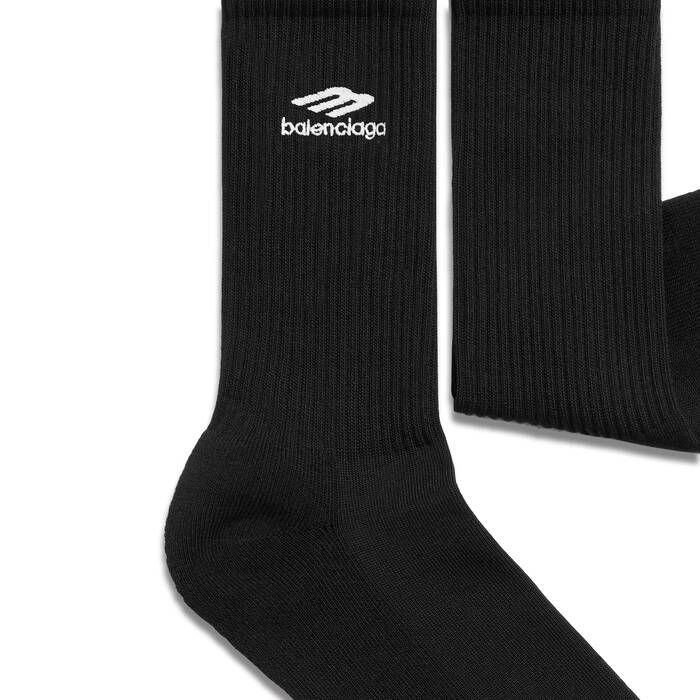 Balenciaga Logo Tennis Socks Cream