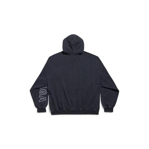 Outline Hoodie Oversized in Black Faded | Balenciaga US