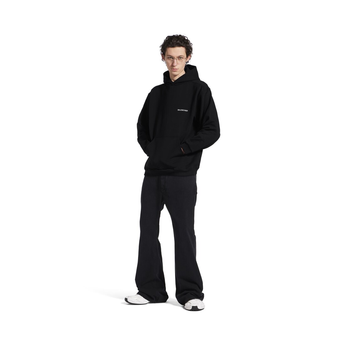 Balenciaga Back Hoodie Regular Fit in Black