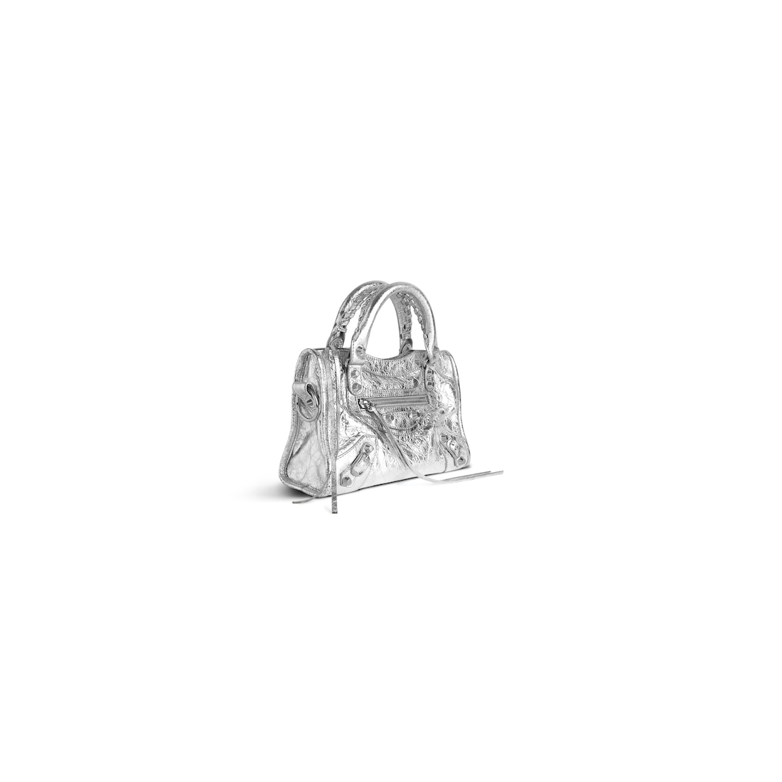 Balenciaga mini city bag silver best sale