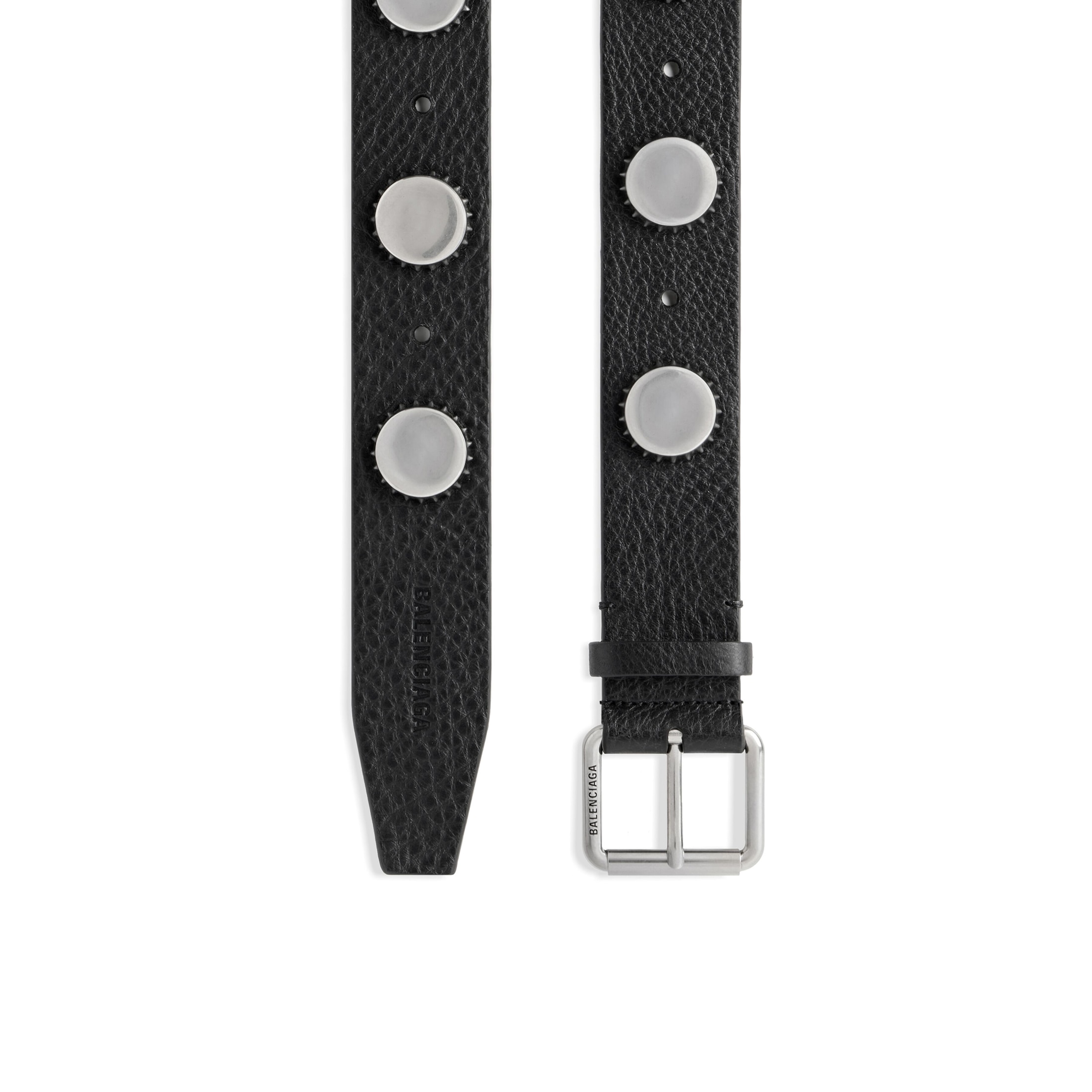 Balenciaga Bottle Caps Belt - Black - Man - 90 - Calfskin