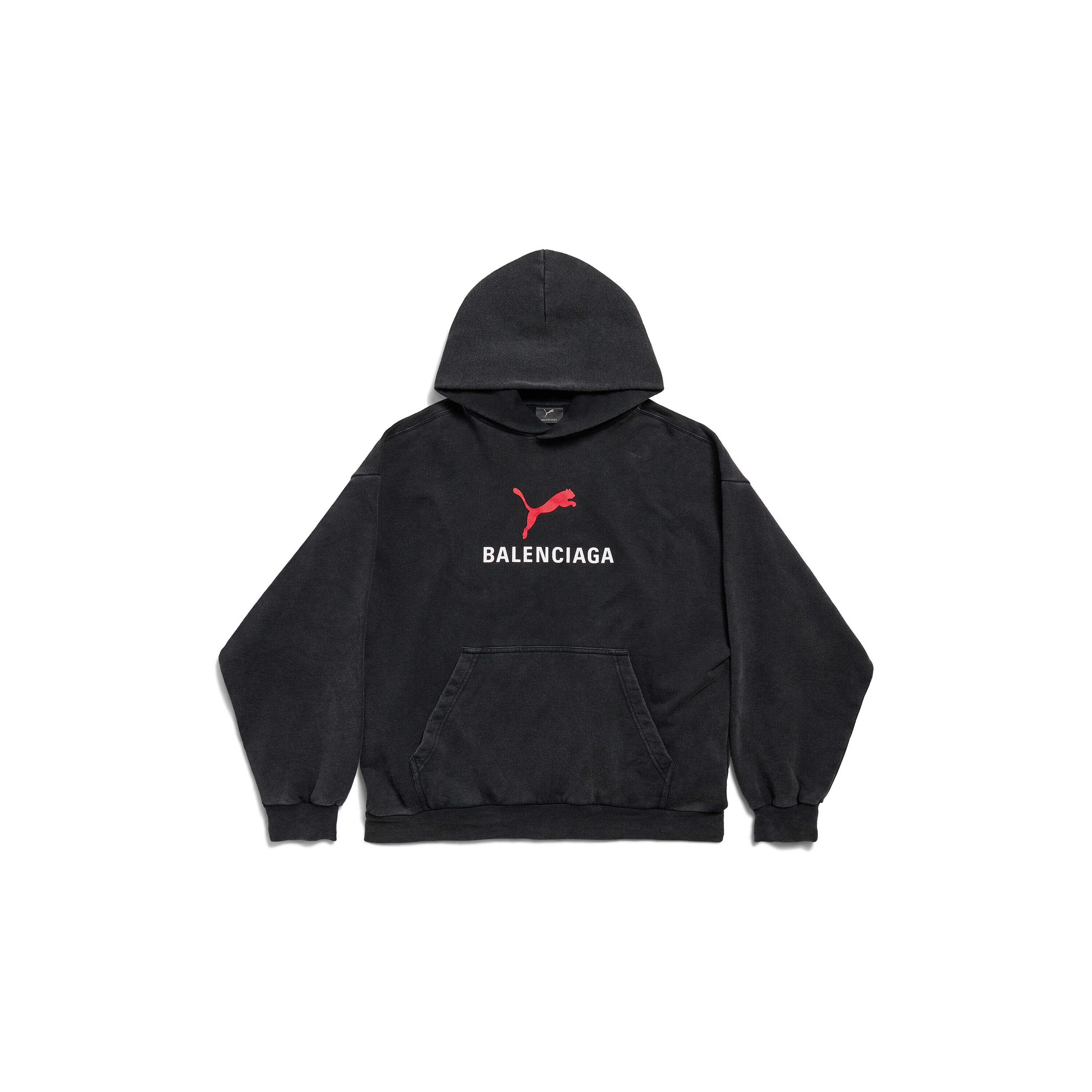 BALENCIAGA PlayStation 5 Printed Fitted Hoodie cotton black