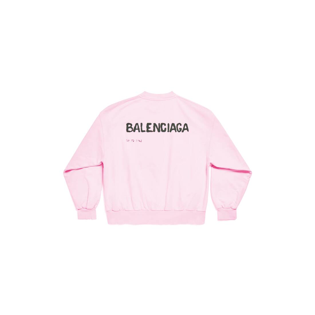 pink balenciaga logo sweater
