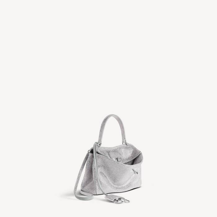 Women's Rodeo Handbag Mini With Rhinestones in Smoke Grey - Women | Balenciaga Australia EN - Image 1