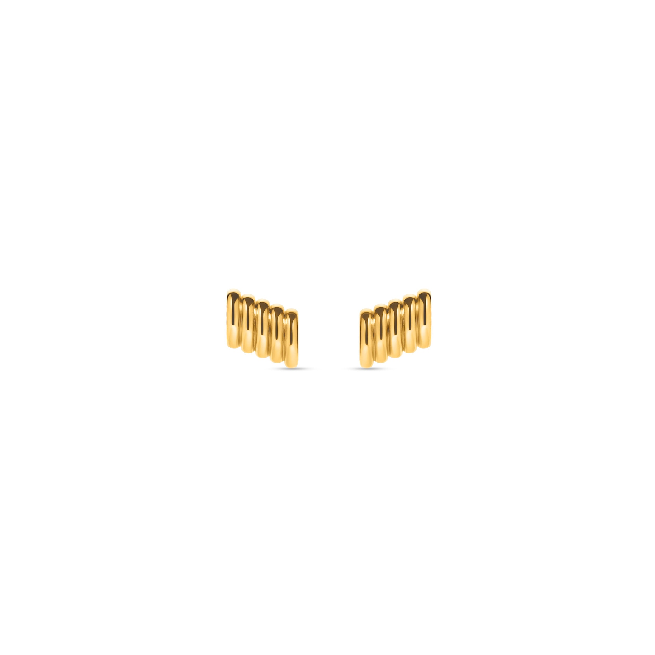 Balenciaga Rib XS Earrings - Gold - Woman - Brass