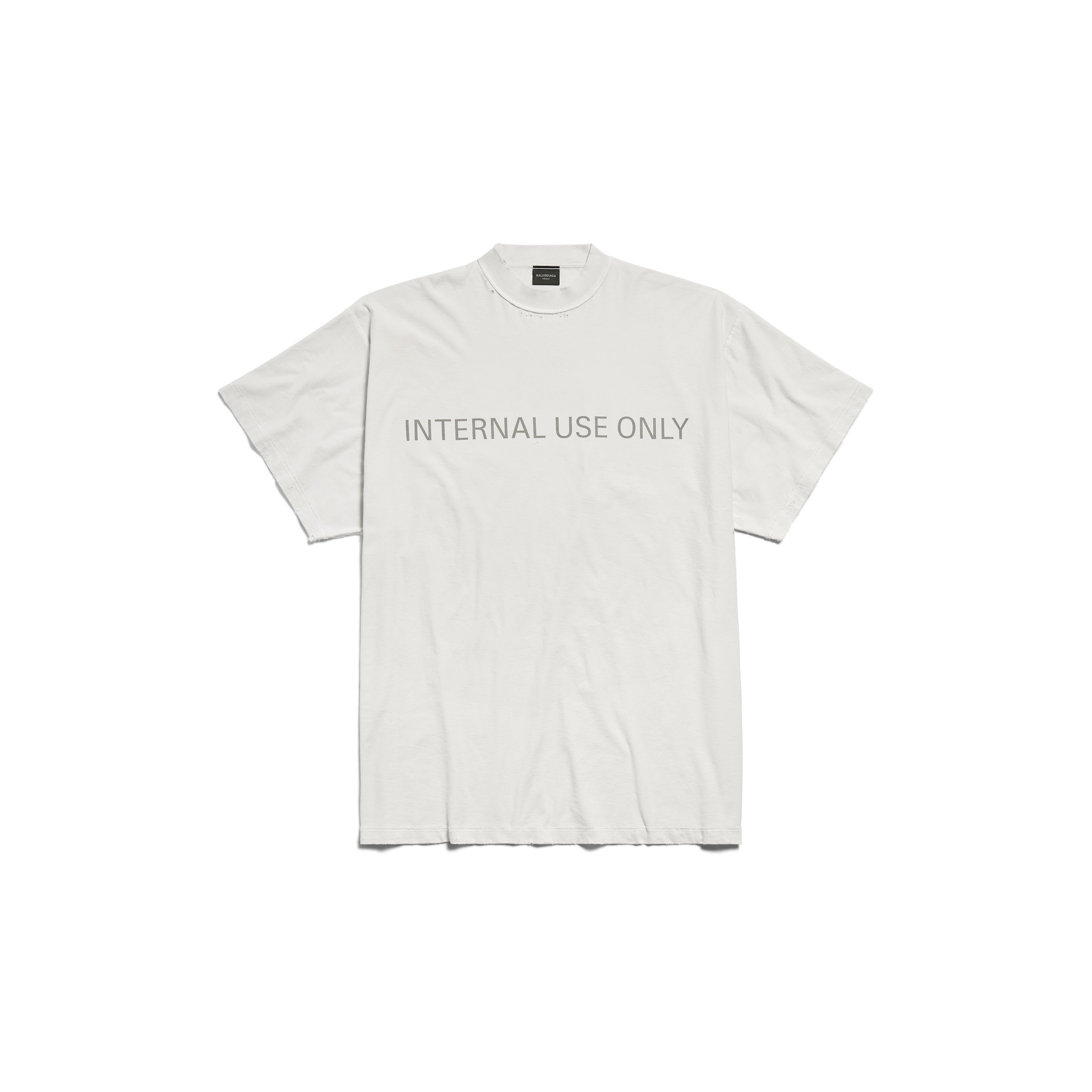 Balenciaga Internal Use Only Inside-Out T-Shirt Oversized - White - Unisex - 4 - Cotton