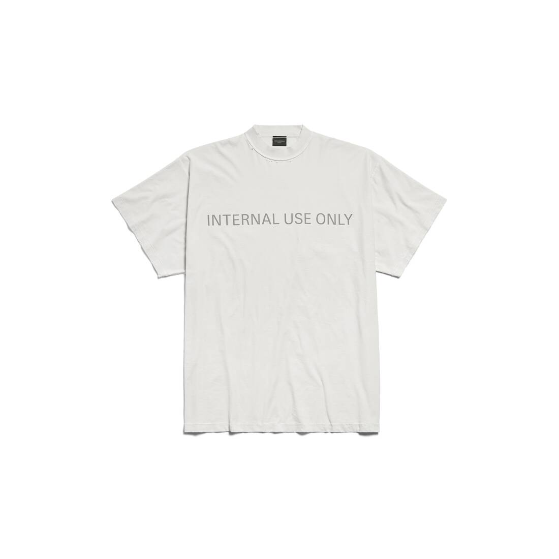 Internal Use Only Inside-out Tシャツ オーバーサイズ で オフホワイト