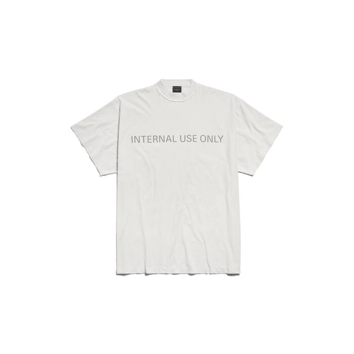 인터널 유즈 온리 인사이드-아웃 오버사이즈 티셔츠