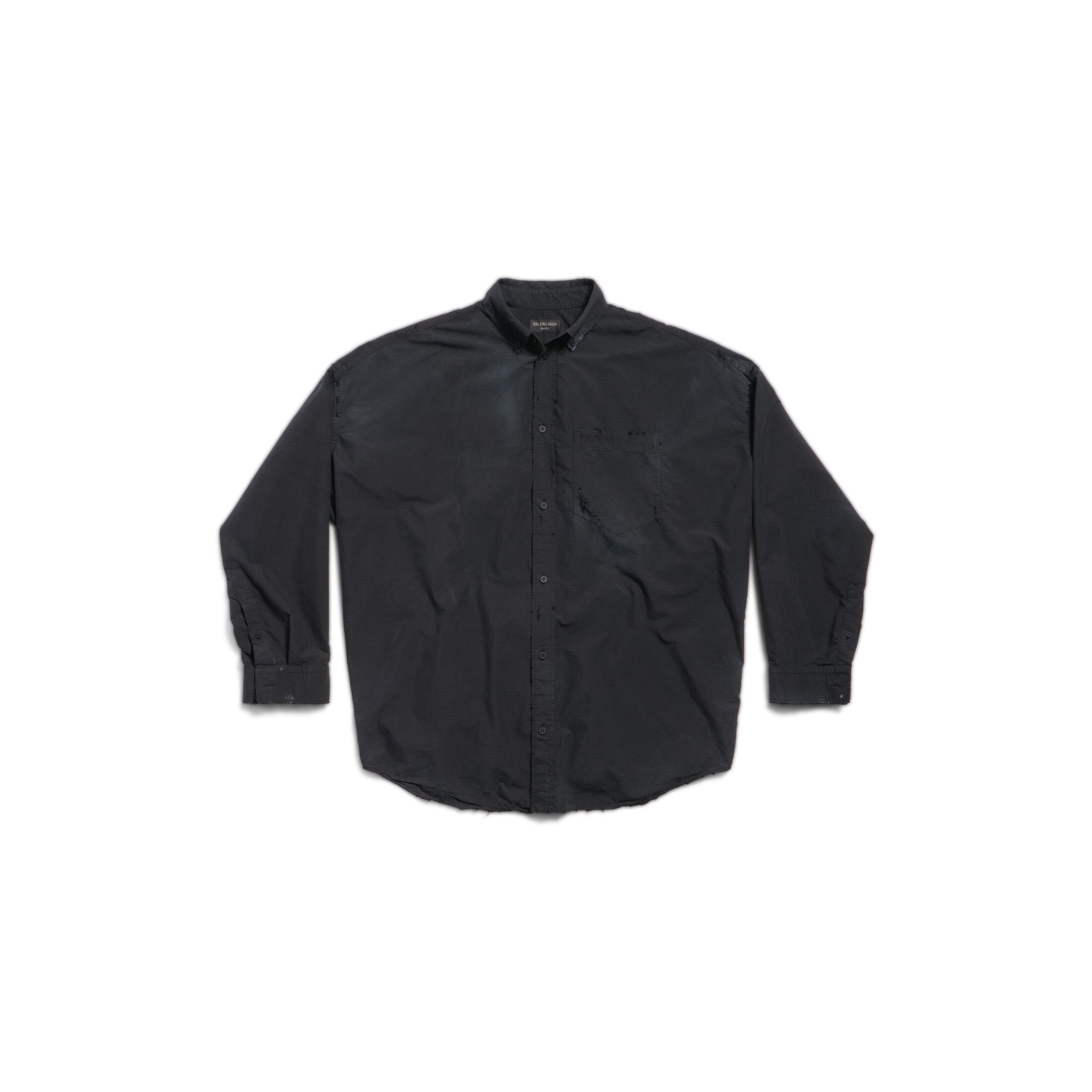 Balenciaga Cocoon Shirt Large Fit - Black - Woman - S - Cotton & Polyamide