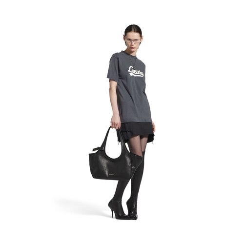 luxury script hybrid t-shirt cargo dress