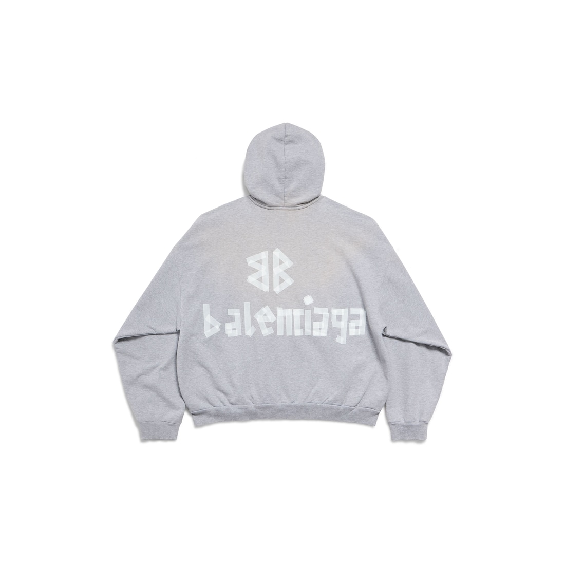 Men s New Tape Type Tr Ripped Pocket Hoodie in Grey Balenciaga CA