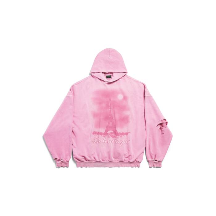Balenciaga Pink Small Fit Sponsor Logo Hoodie – BlackSkinny
