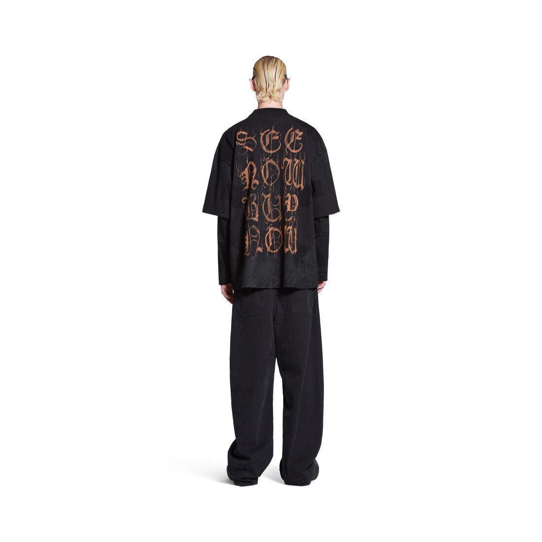 Heavy Metal Tシャツ ラージフィット で 杢ブラック | Balenciaga JP