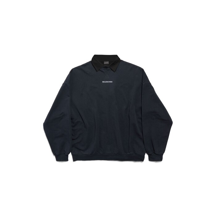 balenciaga back shirt collar crewneck