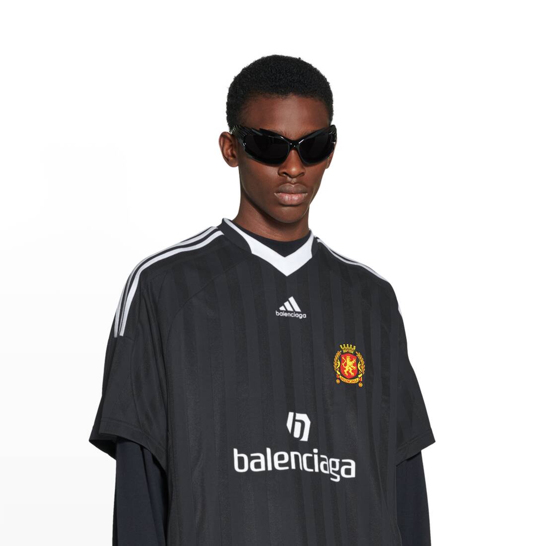 Balenciaga / Adidas Soccer オーバーサイズtシャツ で ブラック