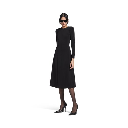 a-line crewneck dress