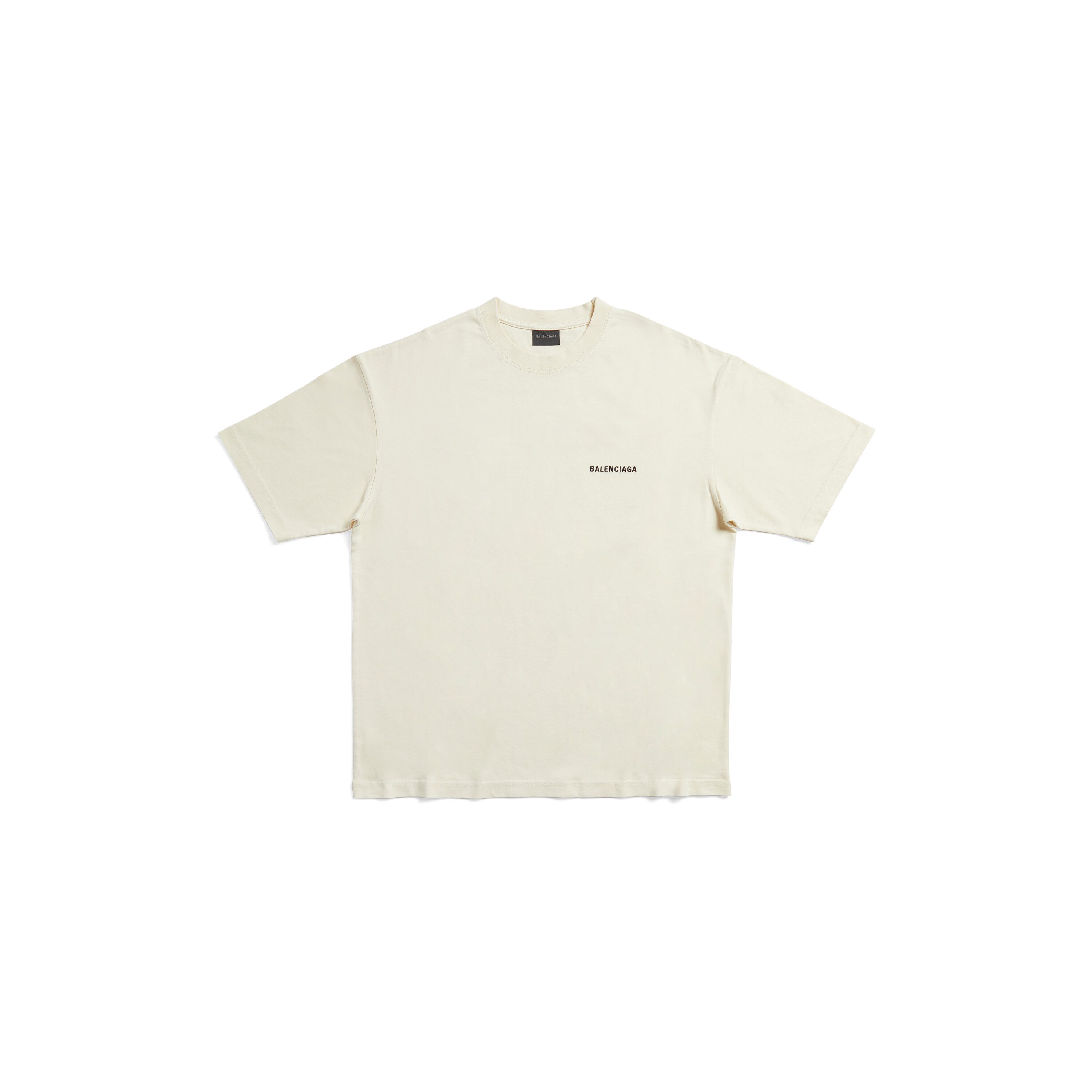Men's Balenciaga Back T-shirt Medium Fit in Cream