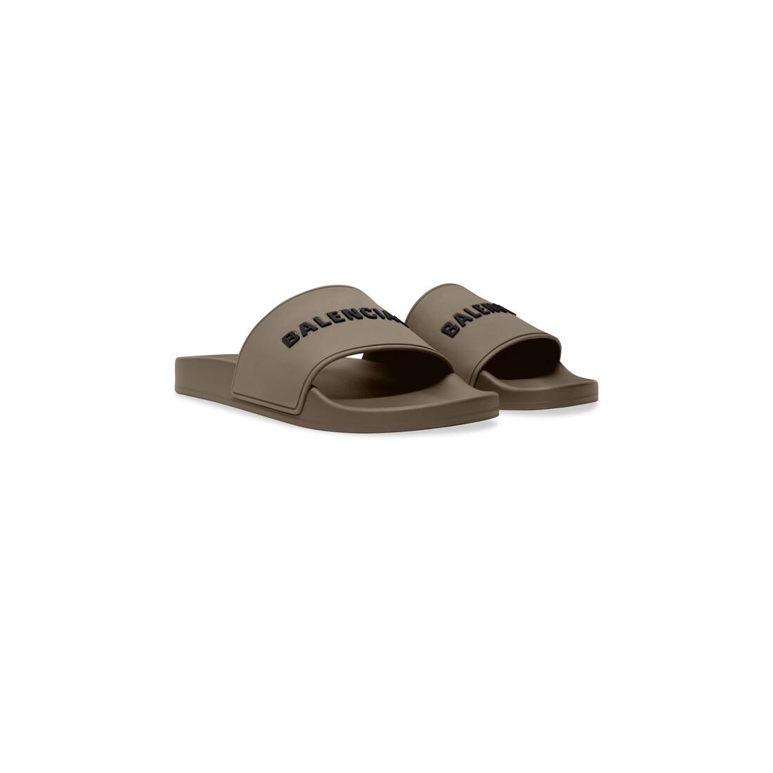 Mens Pool Slide Sandal in Brown  Balenciaga US