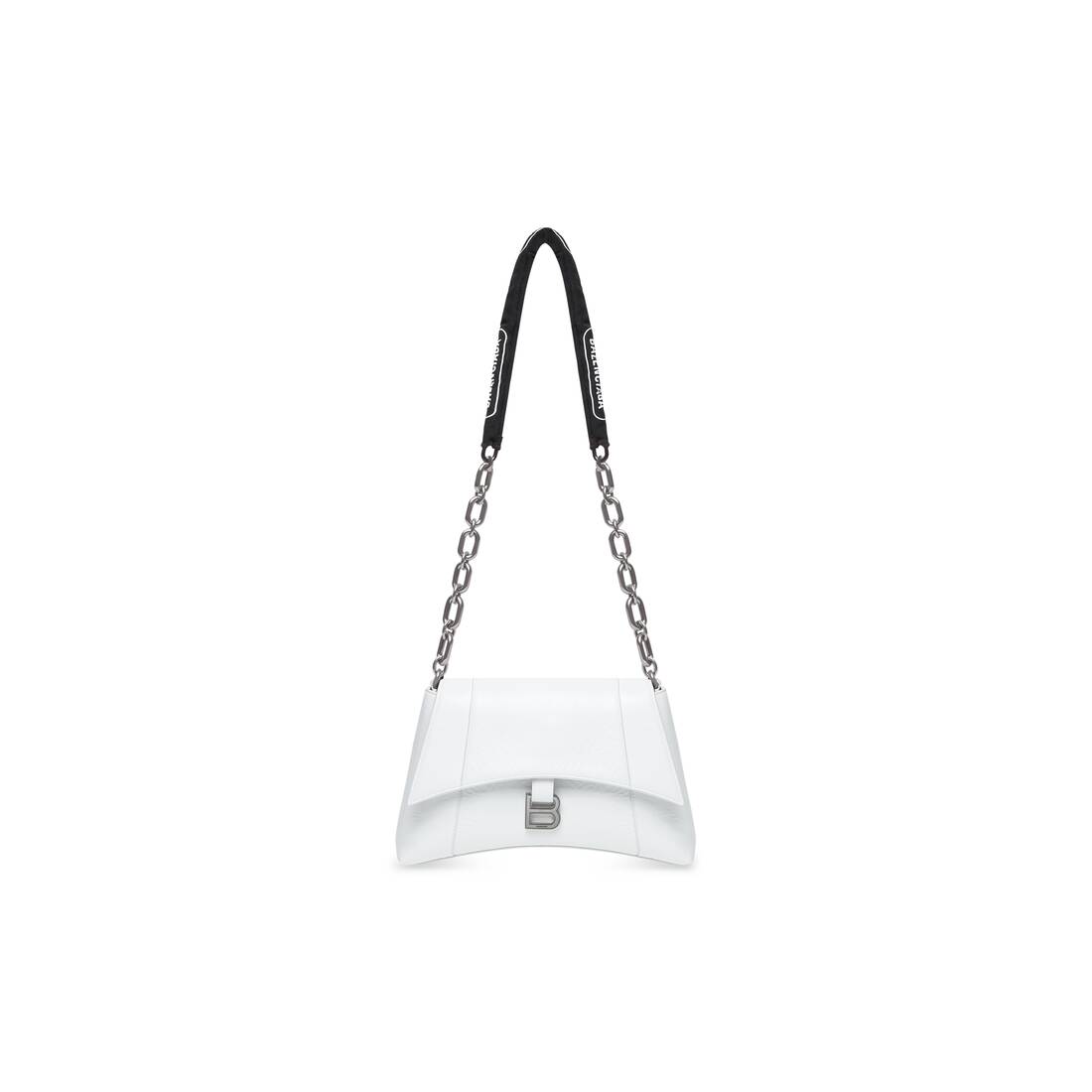 Womens Downtown Small Shoulder Bag With Chain in White  Balenciaga US