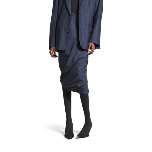 twisted tailored skirt