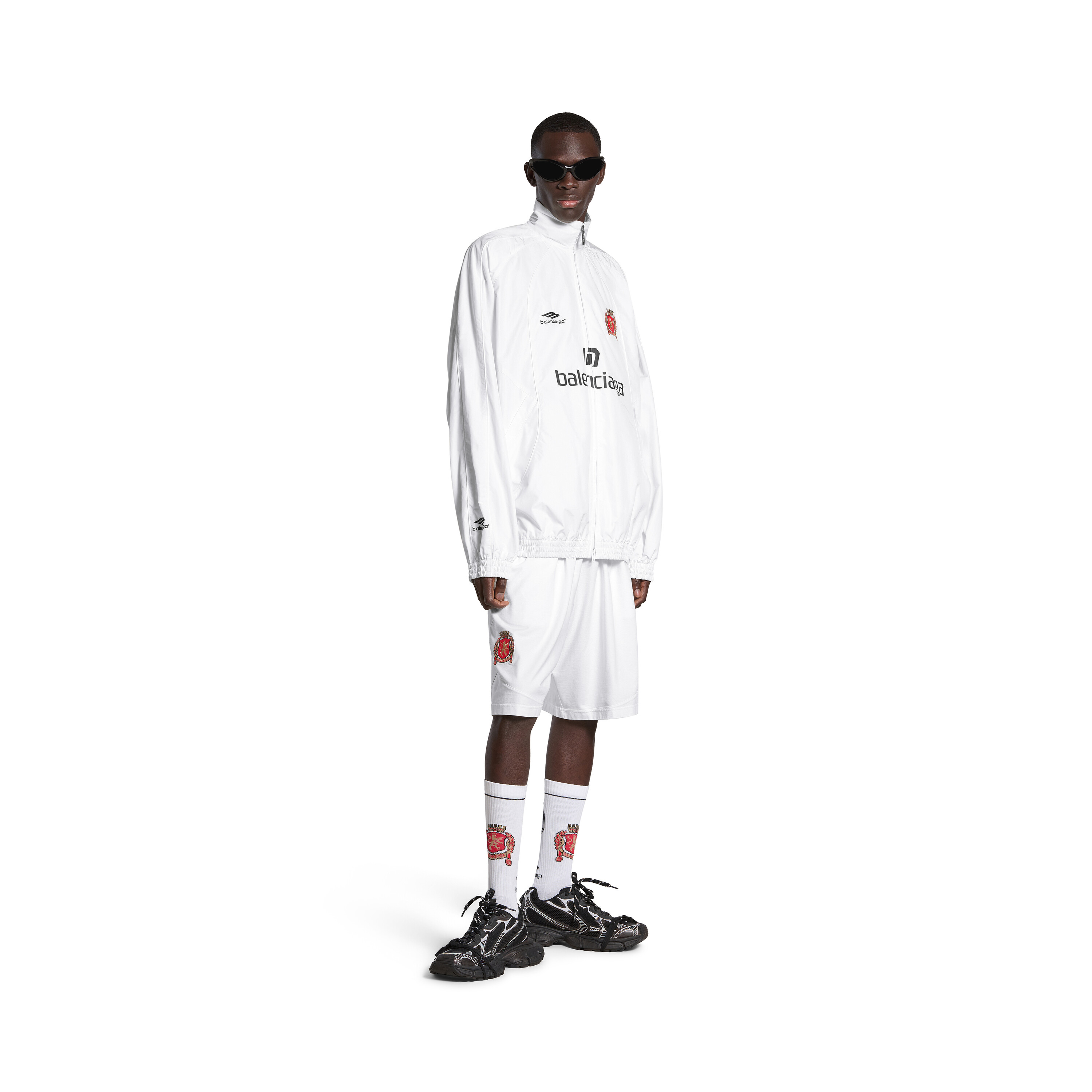Tokyo Soccer Tracksuit Jacket in White | Balenciaga CA